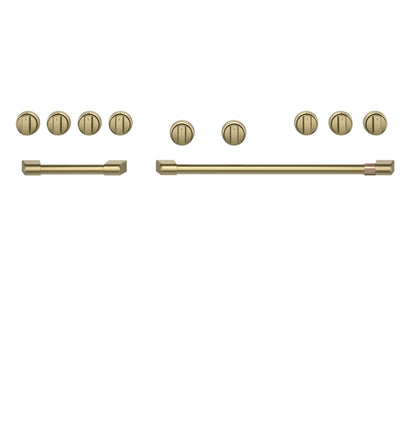 CAFE Café(TM) 48" Brushed Brass Handle & Knob Set for Pro Range and Rangetop - CXPR8HKPTCG-KT