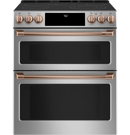 Café Front Control Electric Knobs and Handles - Brushed Copper - CXFCEHKPMCU-KT