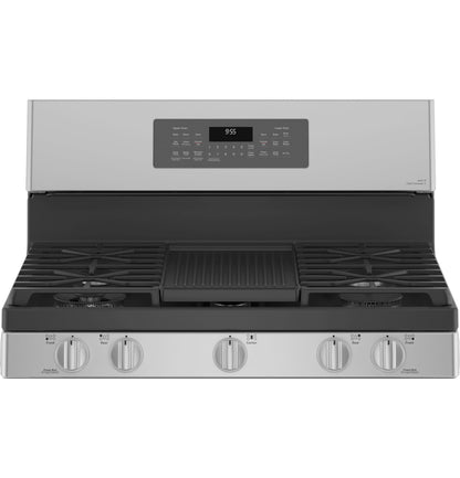 GE APPLIANCES PGB965YPFS GE Profile(TM) 30" Free-Standing Gas Double Oven Convection Fingerprint Resistant Range with No Preheat Air Fry -  PGB965YPFS