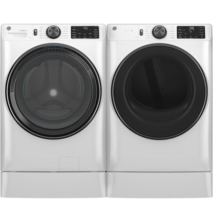 GE APPLIANCES GFD65ESSVWW GE(R) 7.8 cu. ft. Capacity Smart Front Load Electric Dryer with Steam and Sanitize Cycle - GFD65ESSVWW-KT