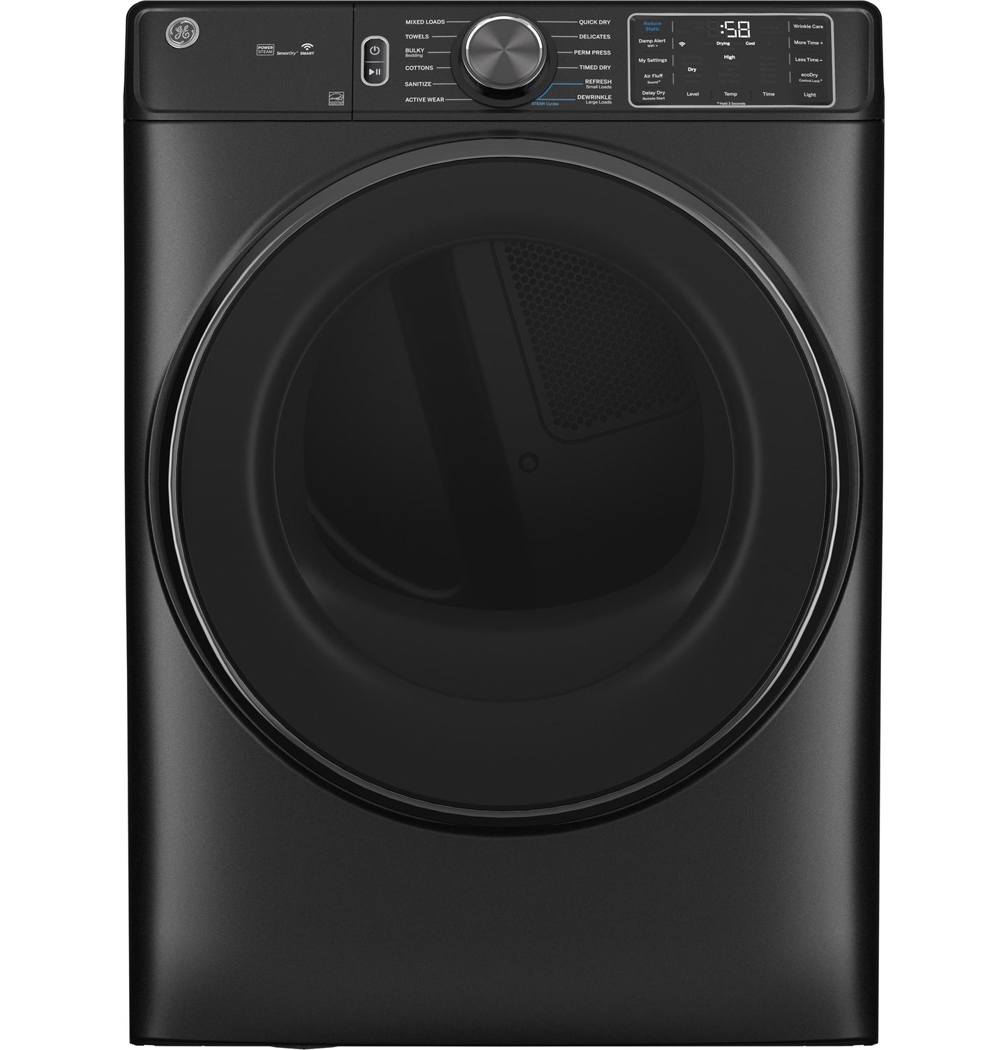 GE APPLIANCES GFD65GSPVDS GE(R) 7.8 cu. ft. Capacity Smart Front Load Gas Dryer with Steam and Sanitize Cycle - GFD65GSPVDS-KT