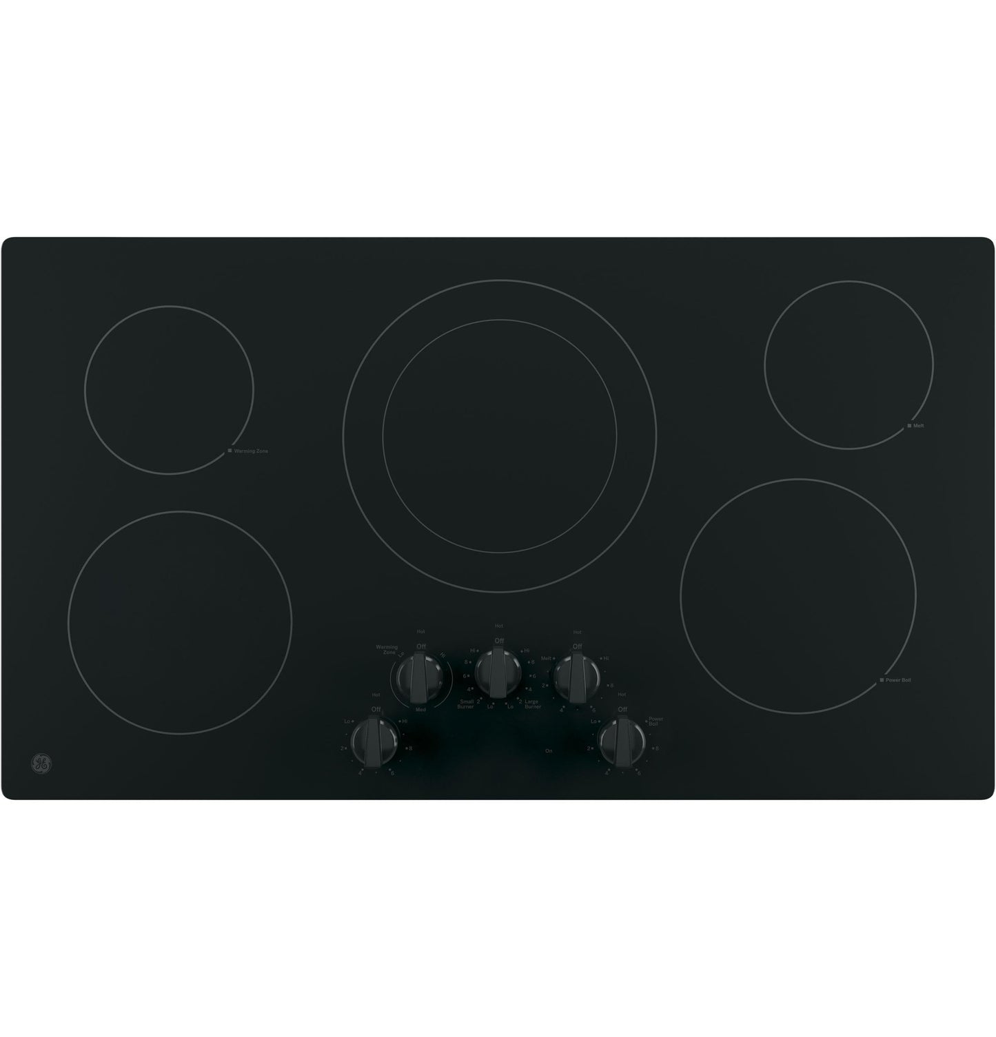 GE APPLIANCES JP3036DLBB GE 36" Built-In Knob Control Electric Cooktop - JP3036DLBB-KT
