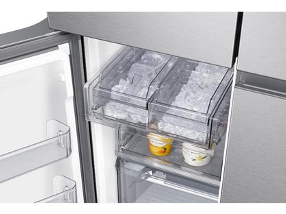 Samsung 23 cu. ft. Smart Counter Depth 4-Door Flex Refrigerator, Family Hub, Beverage Center, Dual Ice Maker - RF23A9771SR-KT