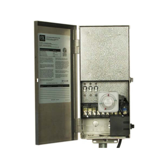 FX Luminaire 300 Watt PX Multi-Tap Transformer, Stainless Steel, with Timer - PX300TSS