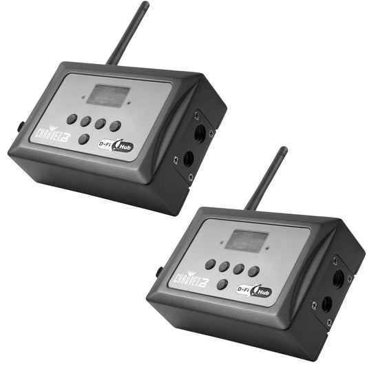 Chauvet DJ D-FI Hub Compact Wireless 2.4 GHz DMX Transmitter Receiver  (2 Pack) - 113116