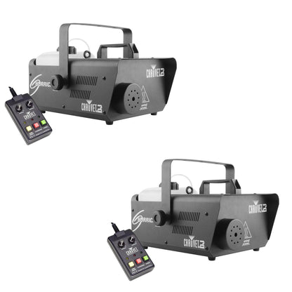 CHAUVET DJ Hurricane 1600 2.4L Pro Fog/Smoke Machine w/FC-T Wire Remote (2 Pack) - 116926
