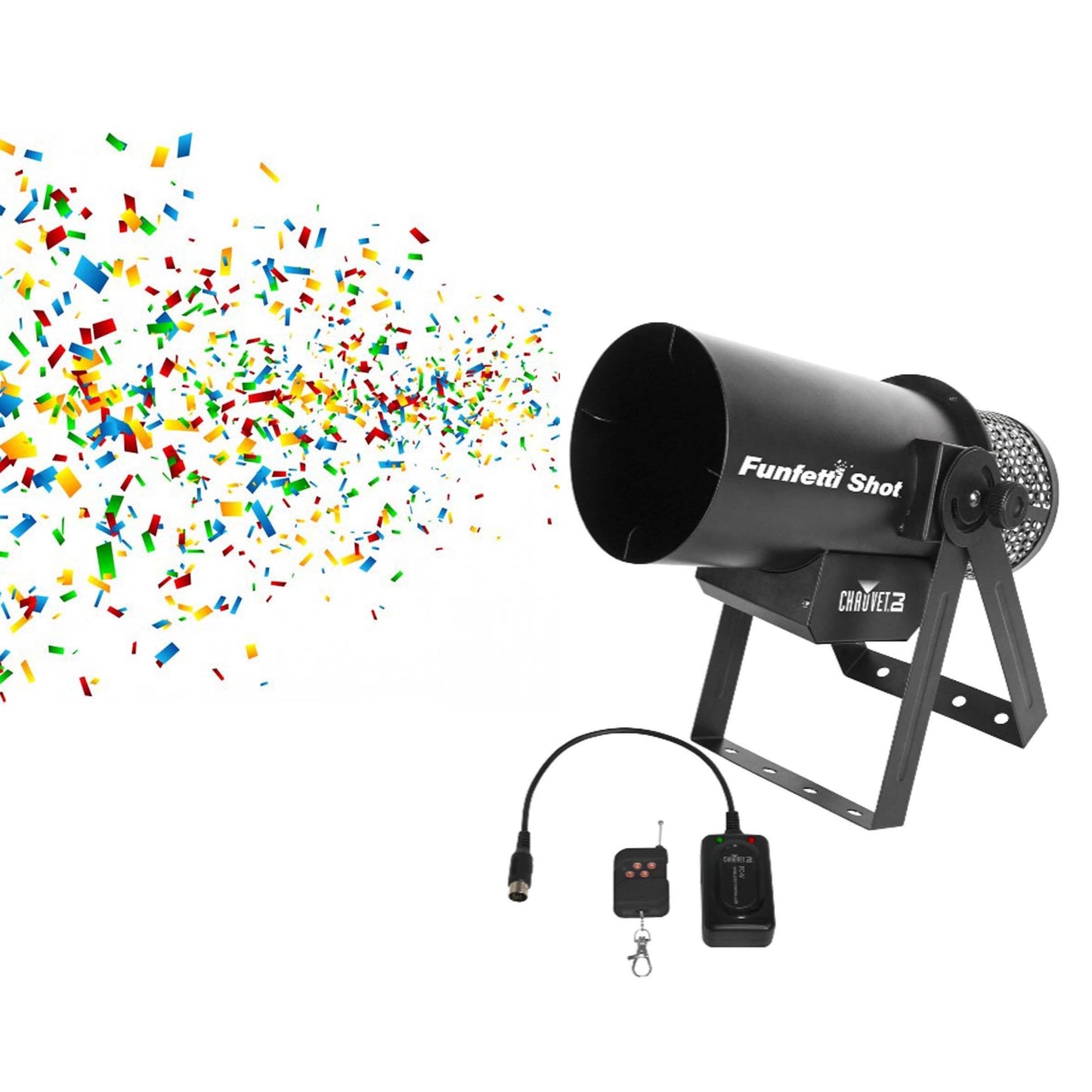 Chauvet DJ Professional Special Event Confetti Launcher and Remote (2 Pack) - 119551