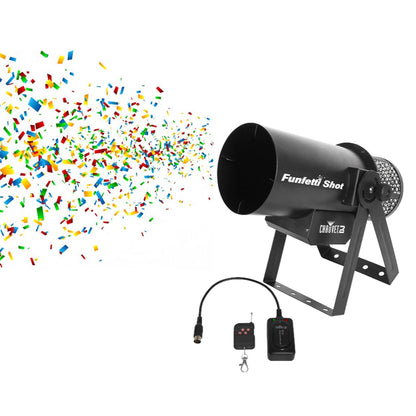 Chauvet DJ Professional Special Event Confetti Launcher and Remote (2 Pack) - 119551