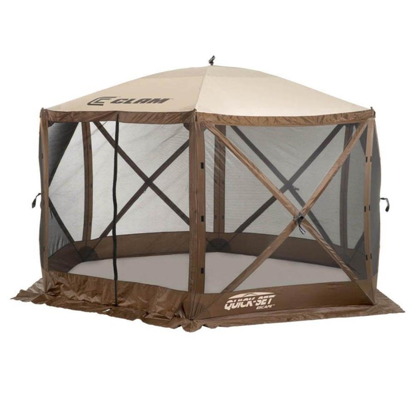 CLAM Quick Set Escape Pop Up Camping Outdoor Canopy Gazebo Shelter with 6 Panels - 124814
