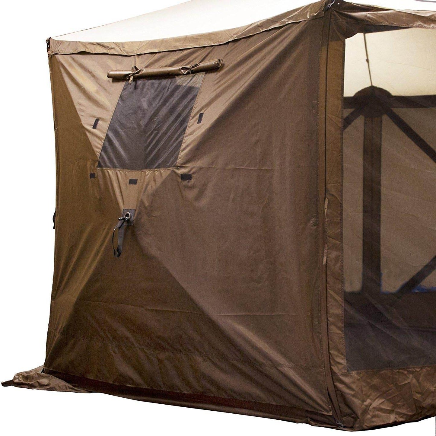 CLAM Quick-Set Escape Sky Screen Canopy Shelter + 6 Pack of Wind and Sun Panels - 149207