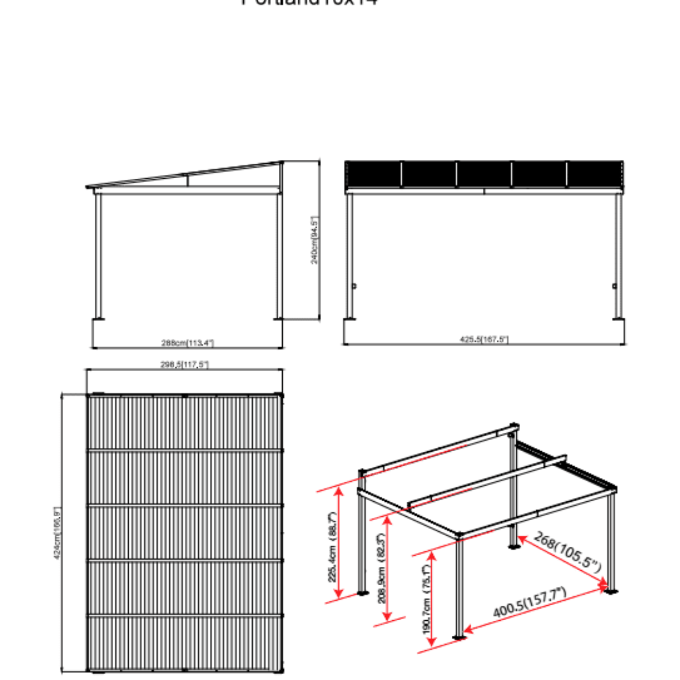 Sojag™ Portland Patio Gazebo Netting and  Curtains Included
