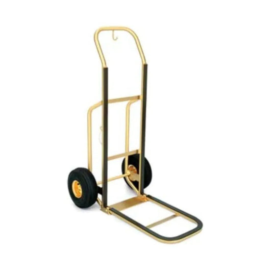 Forbes Industries 1555-PS 23.5" Bellman's Hand Truck Polished Stainless Steel,10" Black Pneumatic Wheels - 1555-PS
