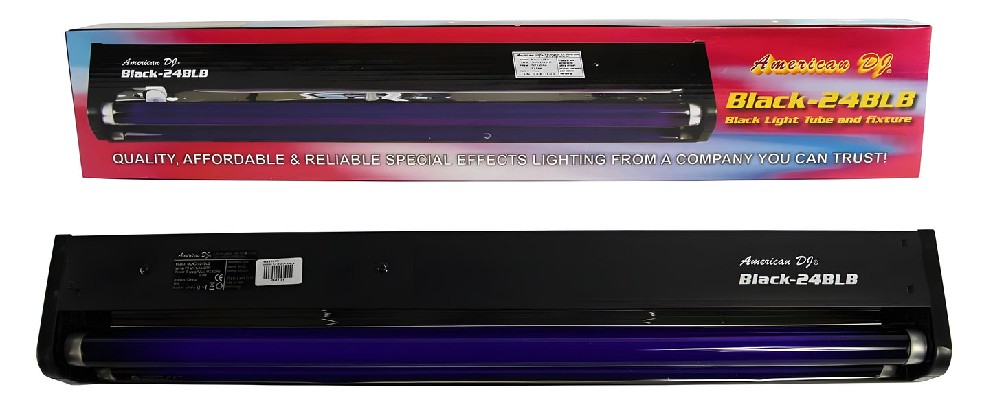 Chauvet DJ Hurricane Fog Pro Machine w/ 24" 20W Black Light Tube And Fixture - 157545