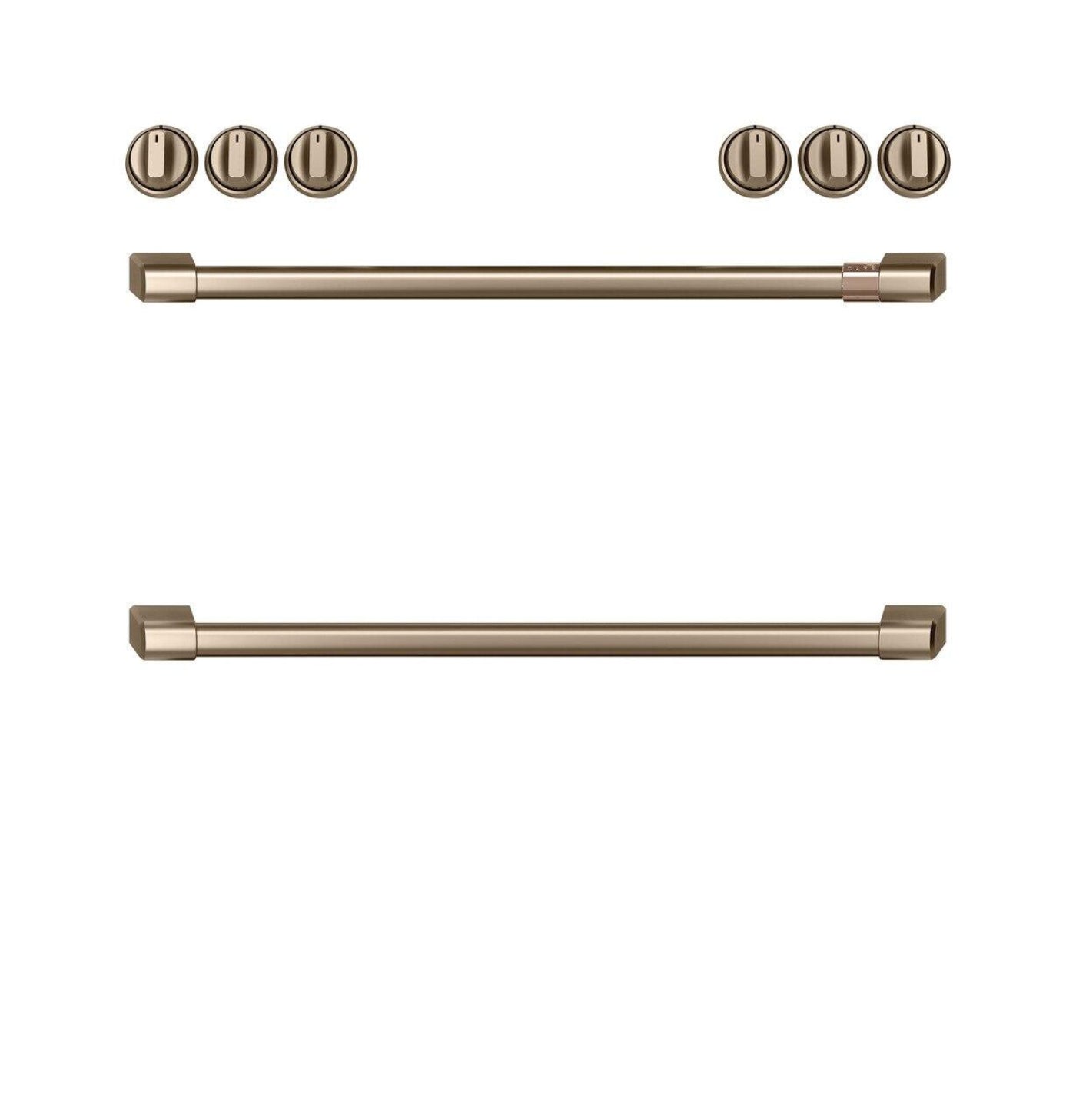 CAFE Caf(eback) Front Control Gas Knobs and Handles - Brushed Bronze - CXFCGHKPMBZ-KT