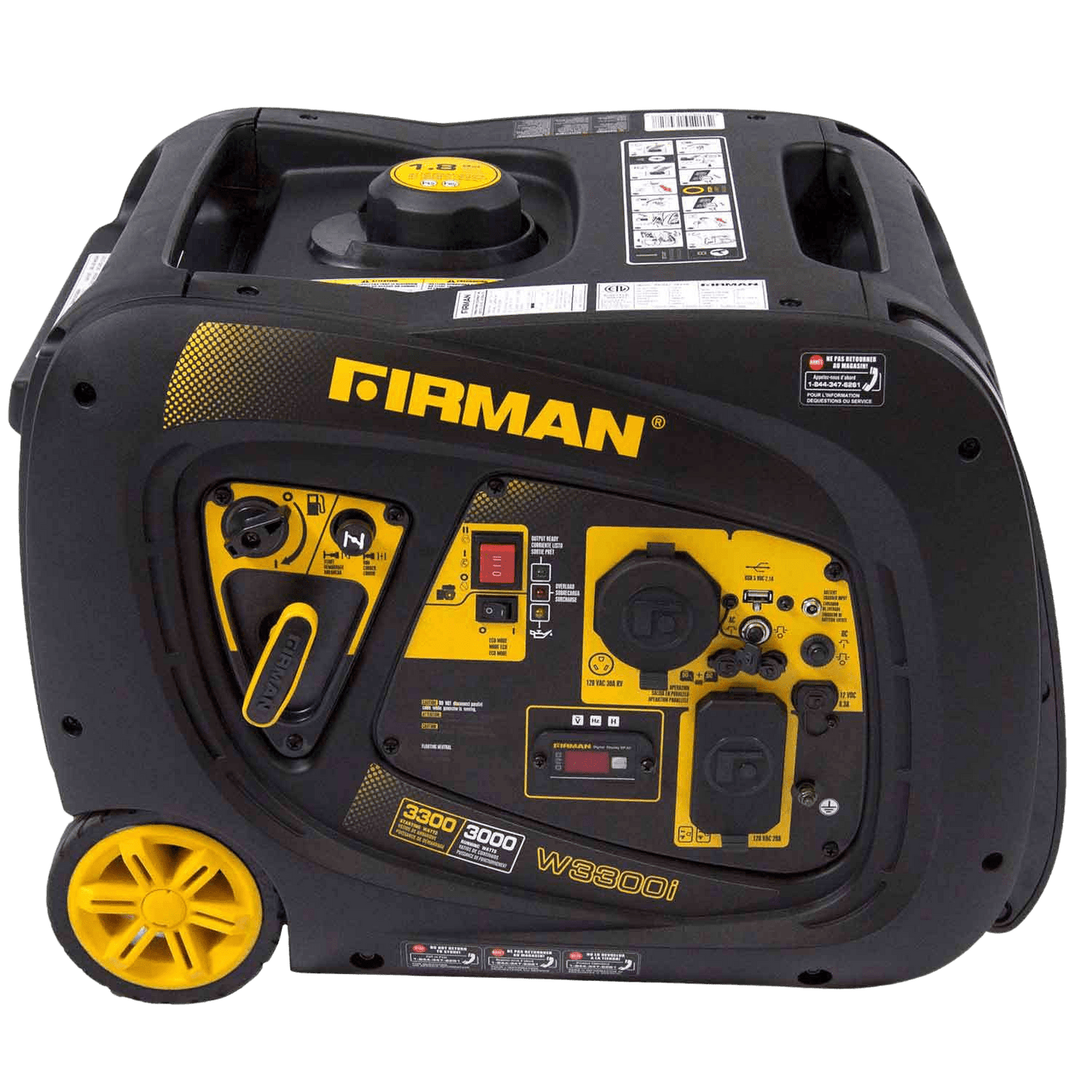 Firman W03082 3000W/3300W 30 Amp Electric Start Gas Inverter Generator New W03082