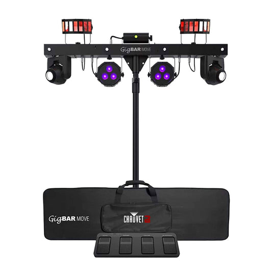Chauvet DJ Gig Bar Move 5-in-1 LED Lighting System with 2 Moving Heads, Black - 193481
