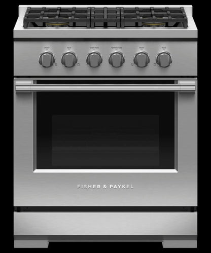 FISHER & PAYKEL RGV3304L Gas Range, 30", 4 Burners, LPG - RGV3304L