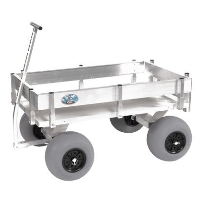 Alumacart Big Kahuna ALUM115 Rust Resistant Large Beach and Fishing Wagon with Rod Holders New