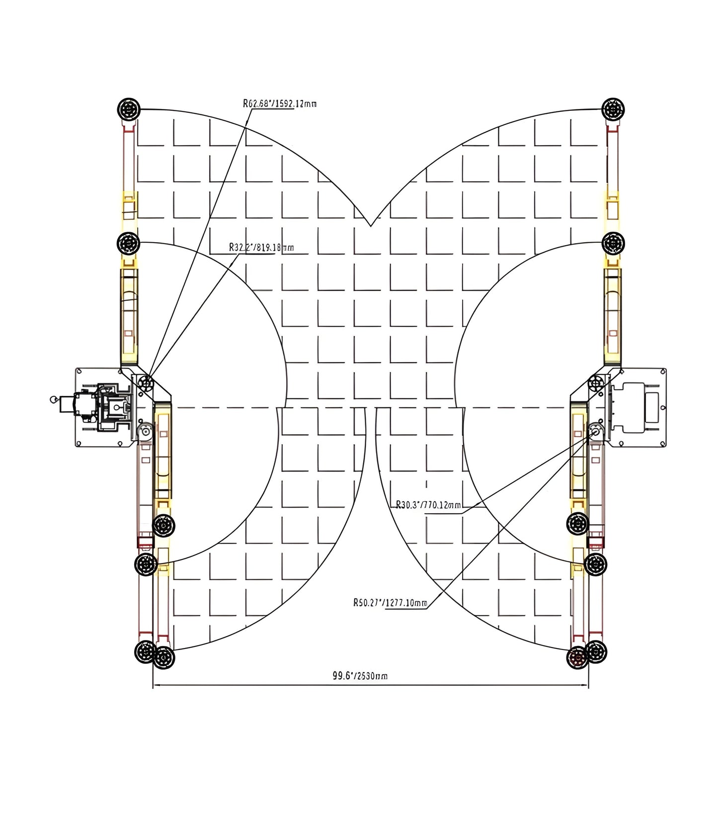 Katool Two Post Asymmetrical Vehicle Lift 11,000lbs Single Point Lock Release - KT-AS110D