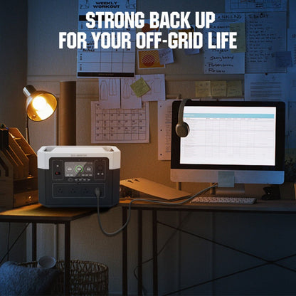Eco-Worthy 400W 2x Bifacial 195W Solar Panel & 1920Wh Portable Power Station