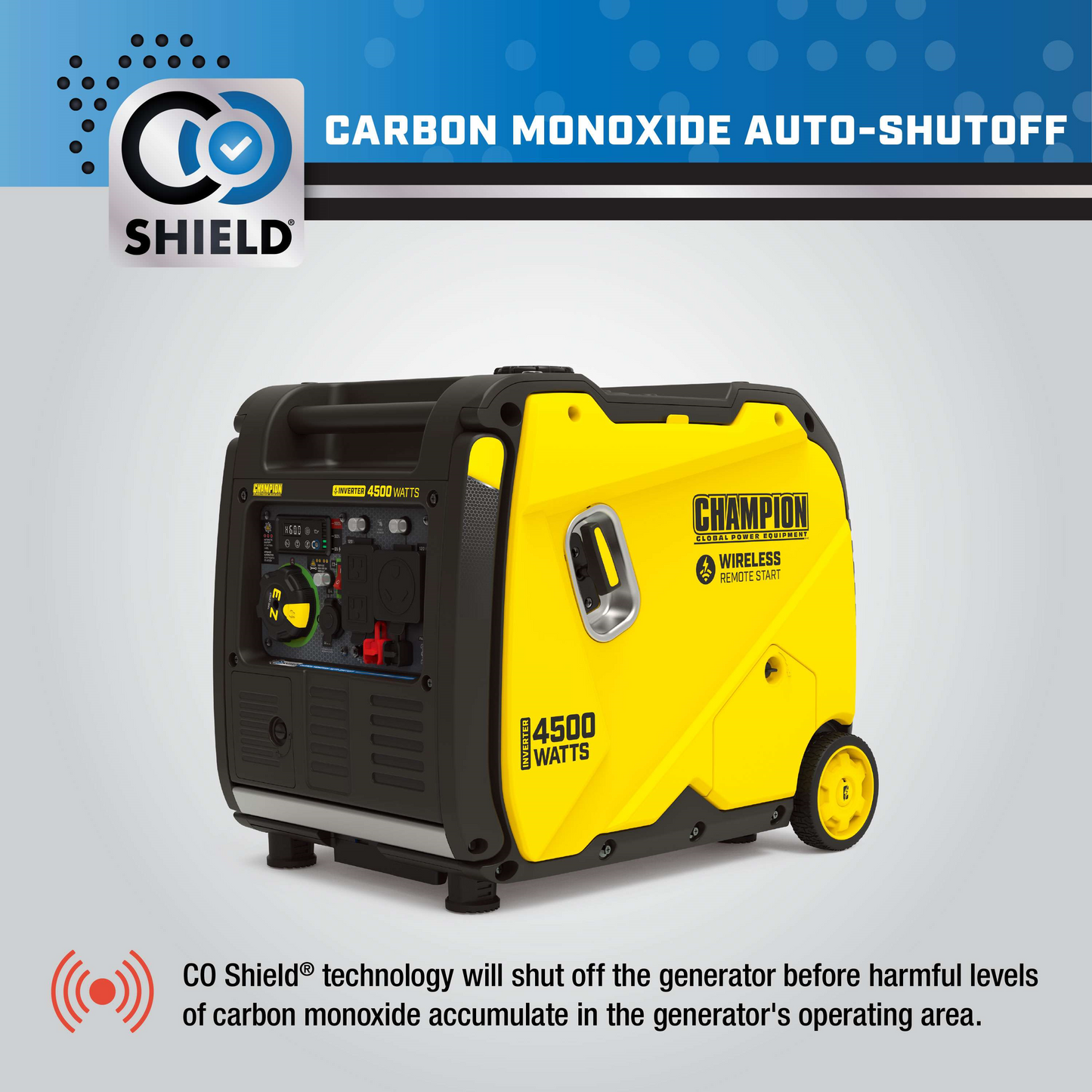 Champion  3500W/4500W Inverter Generator Gas RV and Parallel Ready CO Shield Remote Start New - 201184