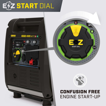 Champion 2001319 3500W/4500W Generator Dual Fuel Inverter Electric Start with CO Shield New - 201319