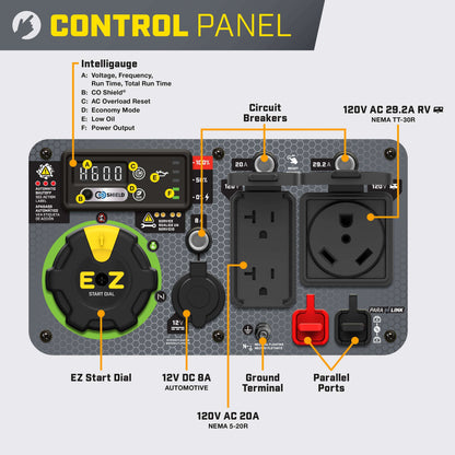 Champion 2001319 3500W/4500W Generator Dual Fuel Inverter Electric Start with CO Shield New - 201319