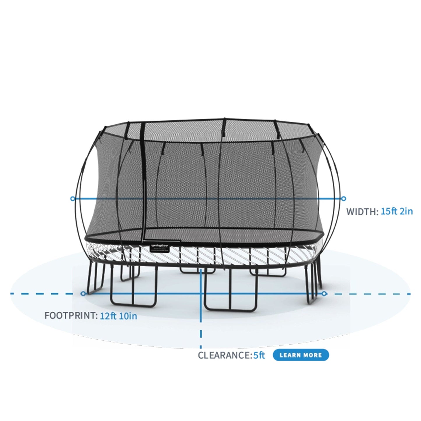 Springfree Trampoline Kids Jumbo Square 13 Ft Trampoline w/ Enclosure (Open Box) - 255298