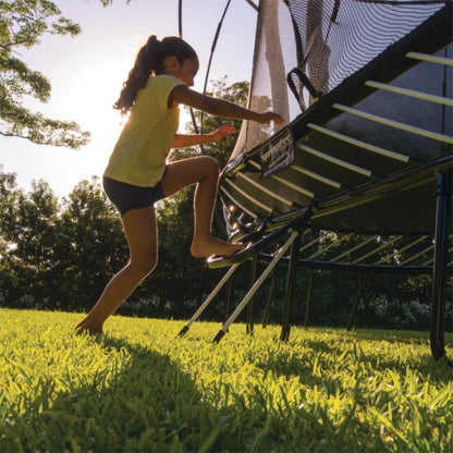 Springfree Outdoor 8 x 11 Ft Trampoline, Enclosure, Hoop Game, and Step Ladder - 215843
