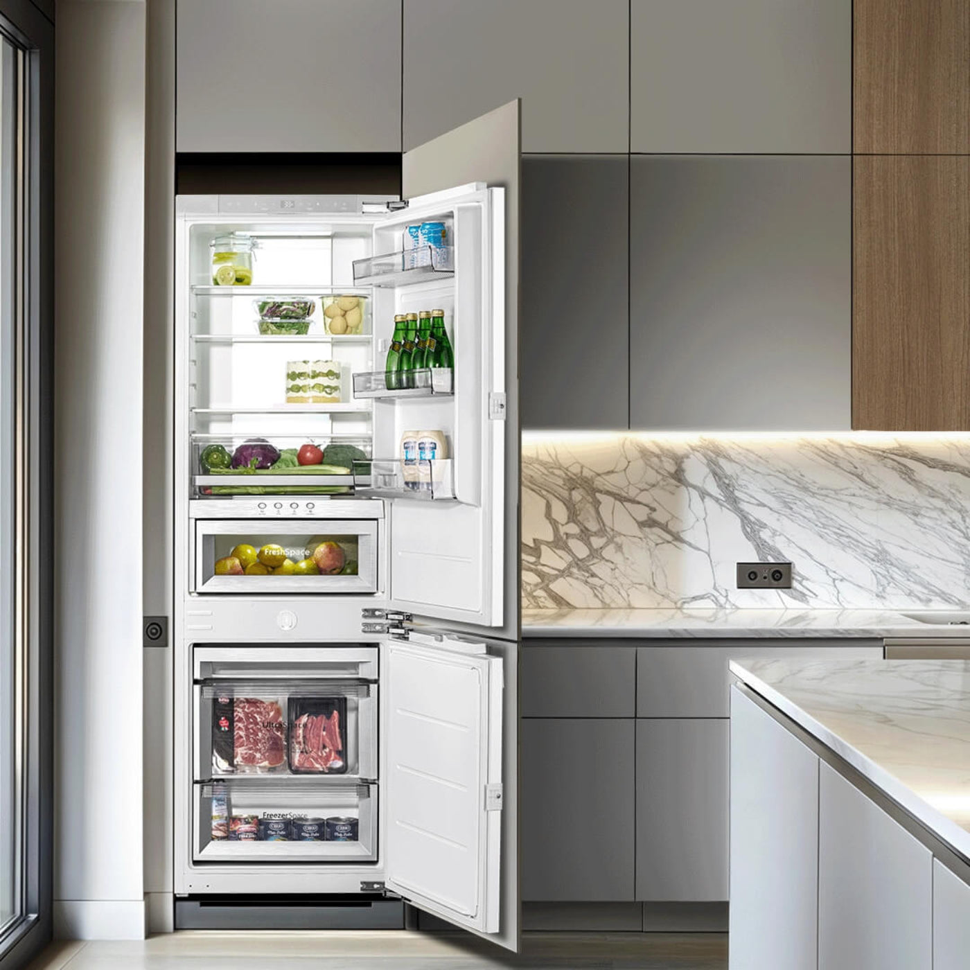 Ca'Lefort 22’’ Panel Ready Refrigerator with Bottom Freezer - CLF-BCD-275WA2EQ