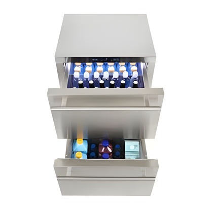 Sapphire 24" Refrigerator Drawers with 4.6 cu. ft. Capacity, Full LED Theater Lighting - SRD24