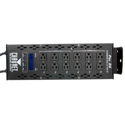CHAUVET DJ Pro D6 6-Channel DMX-512 Dual 20A Power Dimmer Switch Relay Pack - 24497
