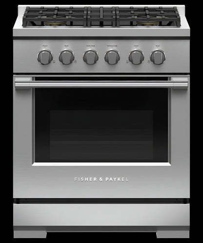 FISHER & PAYKEL RGV3305N Gas Range, 30", 5 Burners - RGV3305N-KT
