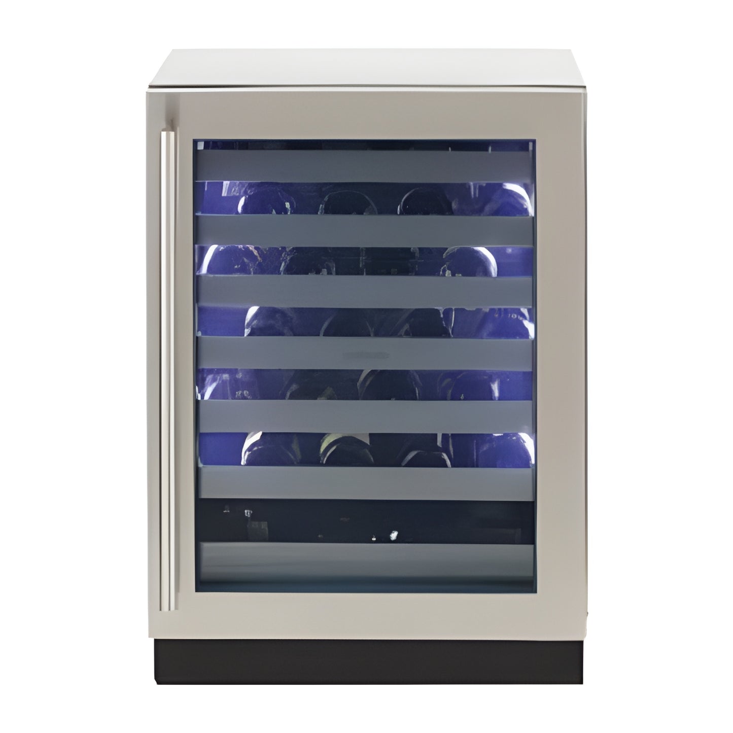 Sapphire Indoor | 24" Single Zone Wine Refrigerator , 7 Extension Wine Racks, Sapphire Blue Interior and Stainless Steel Door - SW24-SZ