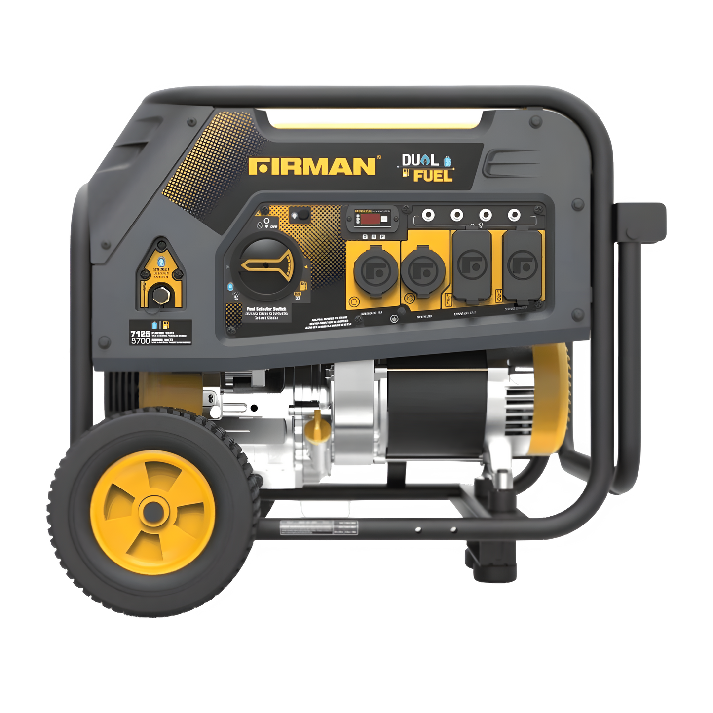 Firman H05752 5700W/7125W 30 Amp Recoil Start Dual Fuel Portable Generator New H05752