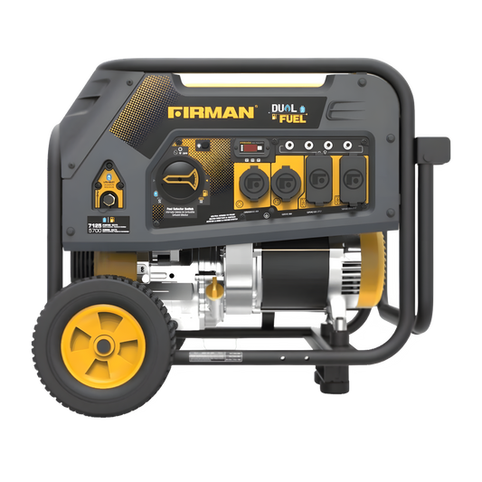 Firman H05752 5700W/7125W 30 Amp Recoil Start Dual Fuel Portable Generator New H05752