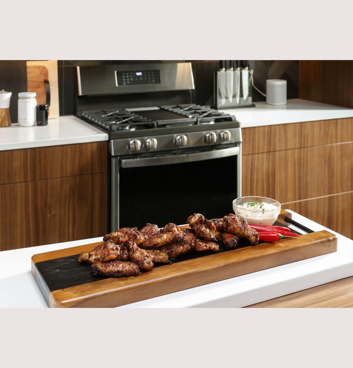 GE APPLIANCES PGB965YPFS GE Profile(TM) 30" Free-Standing Gas Double Oven Convection Fingerprint Resistant Range with No Preheat Air Fry -  PGB965YPFS