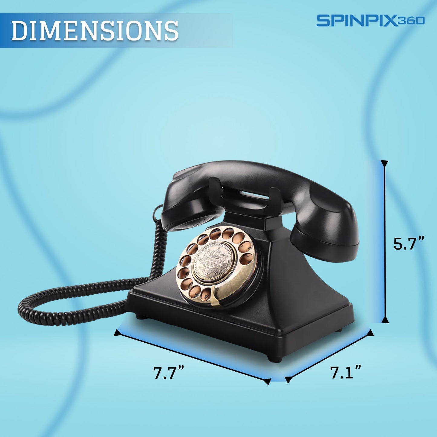 SpinPix360 Industrial Style Telephone Style Audio Guest Book