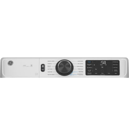 GE APPLIANCES GFD65GSSVWW GE(R) 7.8 cu. ft. Capacity Smart Front Load Gas Dryer with Steam and Sanitize Cycle - GFD65GSSVWW-KT