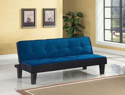 Modway Furniture 66" Chic Blue Fabric Sofa with Sleek Black Legs - Modern Armless Design for Stylish Living Spaces - 285669-HOMEROOTS