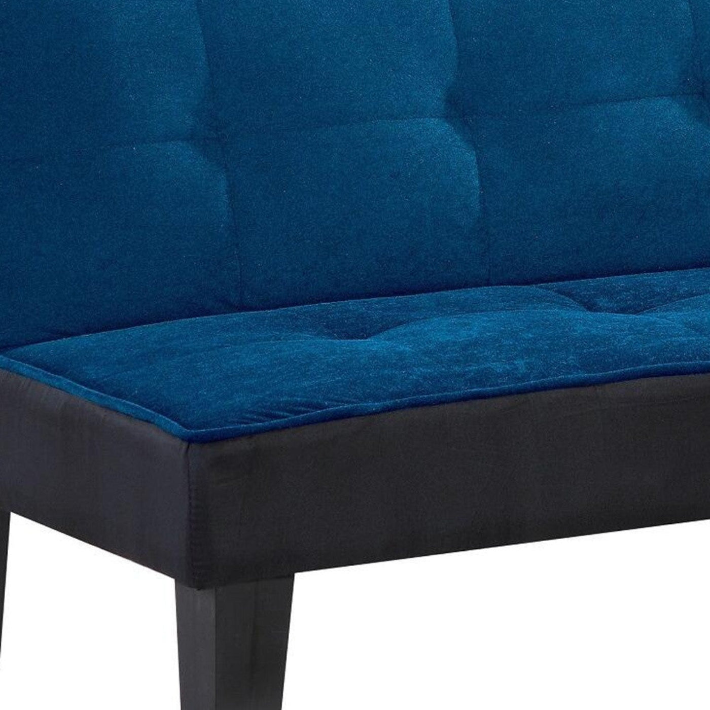 Modway Furniture 66" Chic Blue Fabric Sofa with Sleek Black Legs - Modern Armless Design for Stylish Living Spaces - 285669-HOMEROOTS