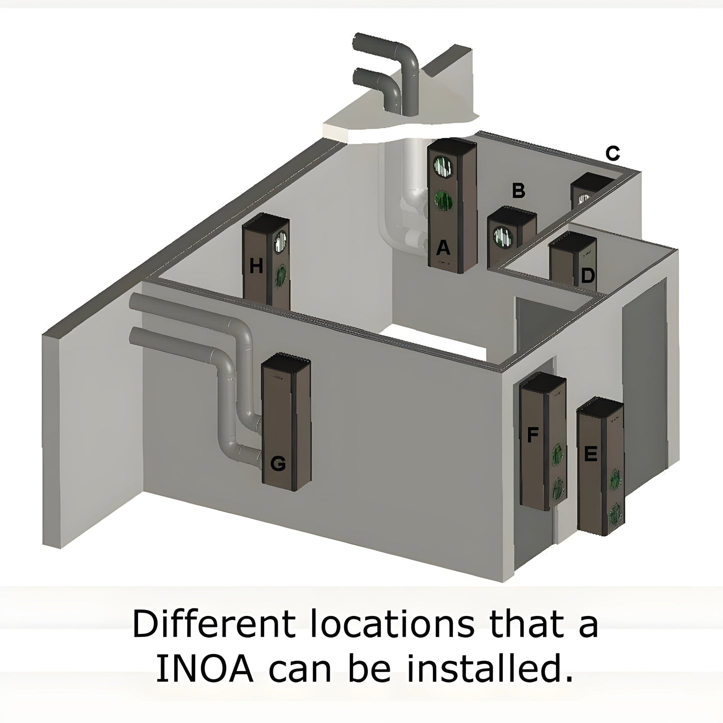 EuroCave INOA 600 Wine Cellar Cooling Unit (Max Room Size = 850 cu. ft.) - 250 02 60