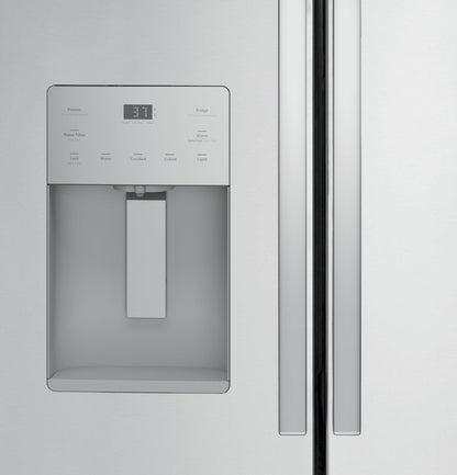 GE APPLIANCES GYE21JYMFS GE(R) ENERGY STAR(R) 20.6 Cu. Ft. Fingerprint Resistant Counter-Depth French-Door Refrigerator - GYE21JYMFS-KT