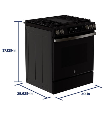 GE APPLIANCES GGS600AVDS GE(R) 30" Slide-In Front-Control Convection Gas Range with No Preheat Air Fry and EasyWash(TM) Oven Tray - GGS600AVDS-KT