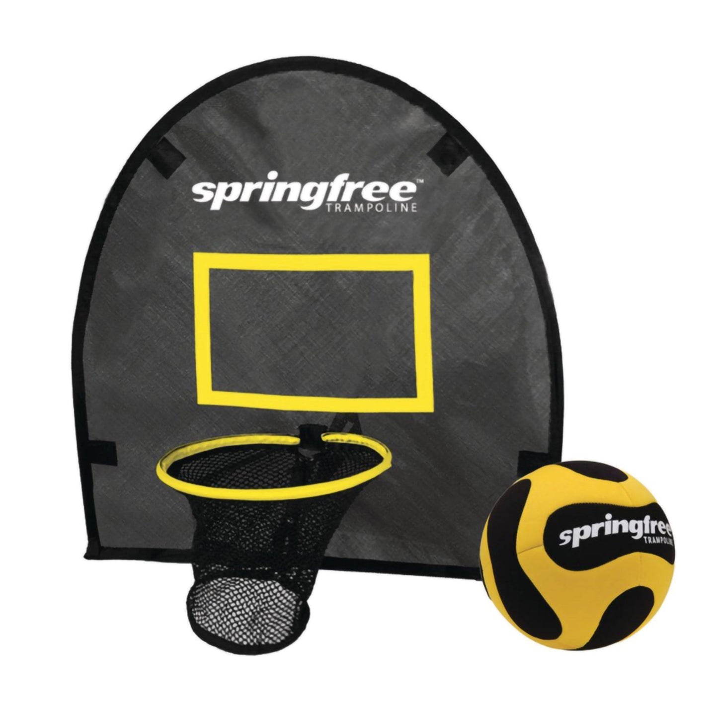 Springfree Trampoline Kids Square 13 Foot Trampoline & FlexrHoop Basketball Game - 299870