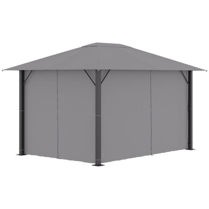 Outsunny 10' x 13' Patio Gazebo Aluminum Frame - 84C-322V01GY