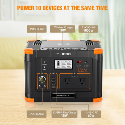 GRECELL Portable Power Station 1000W -  GR-SE0003