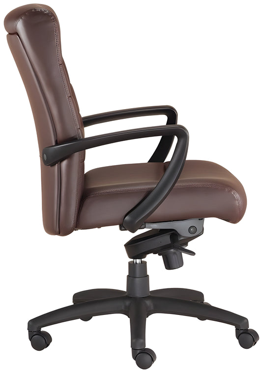 EuroTech Manchester Mid-Back Leather Executive Chair - EUR-LE255-BRNL