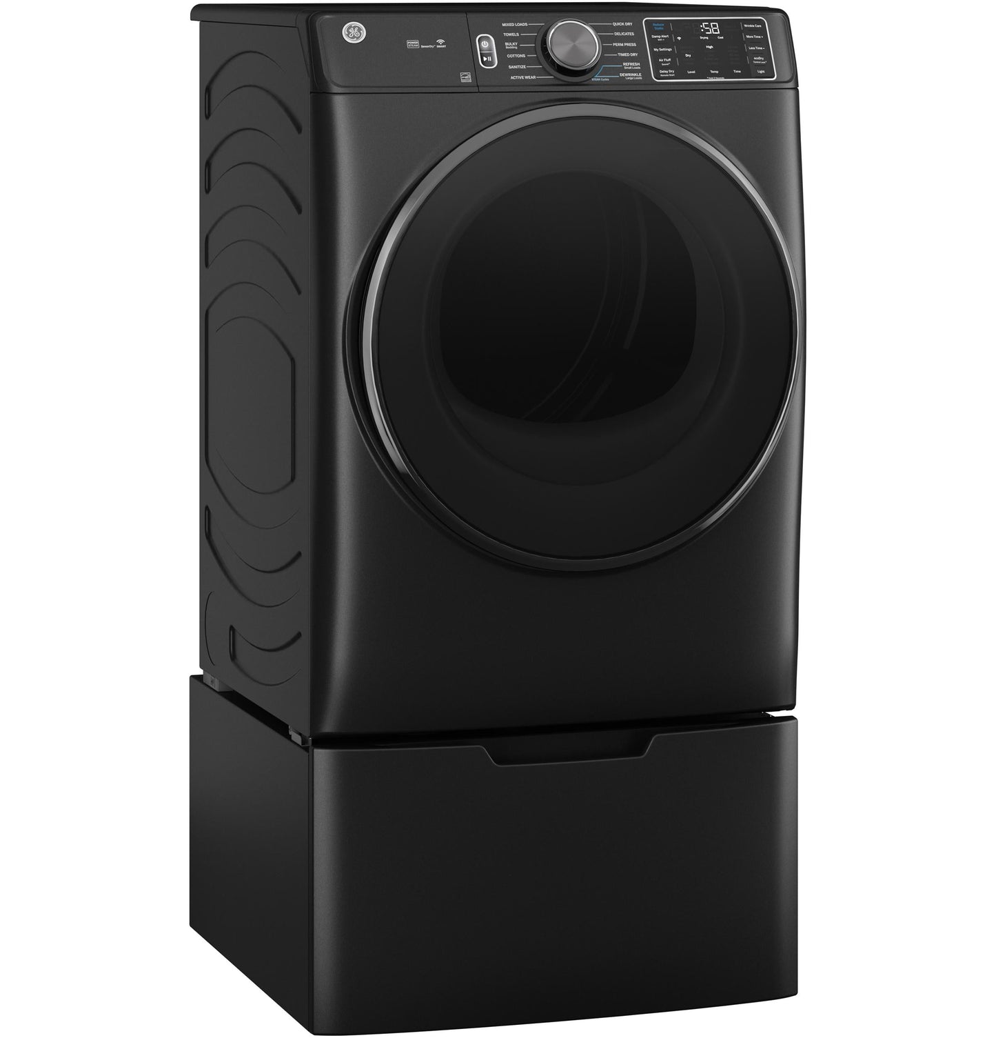 GE APPLIANCES GFD65GSPVDS GE(R) 7.8 cu. ft. Capacity Smart Front Load Gas Dryer with Steam and Sanitize Cycle - GFD65GSPVDS-KT