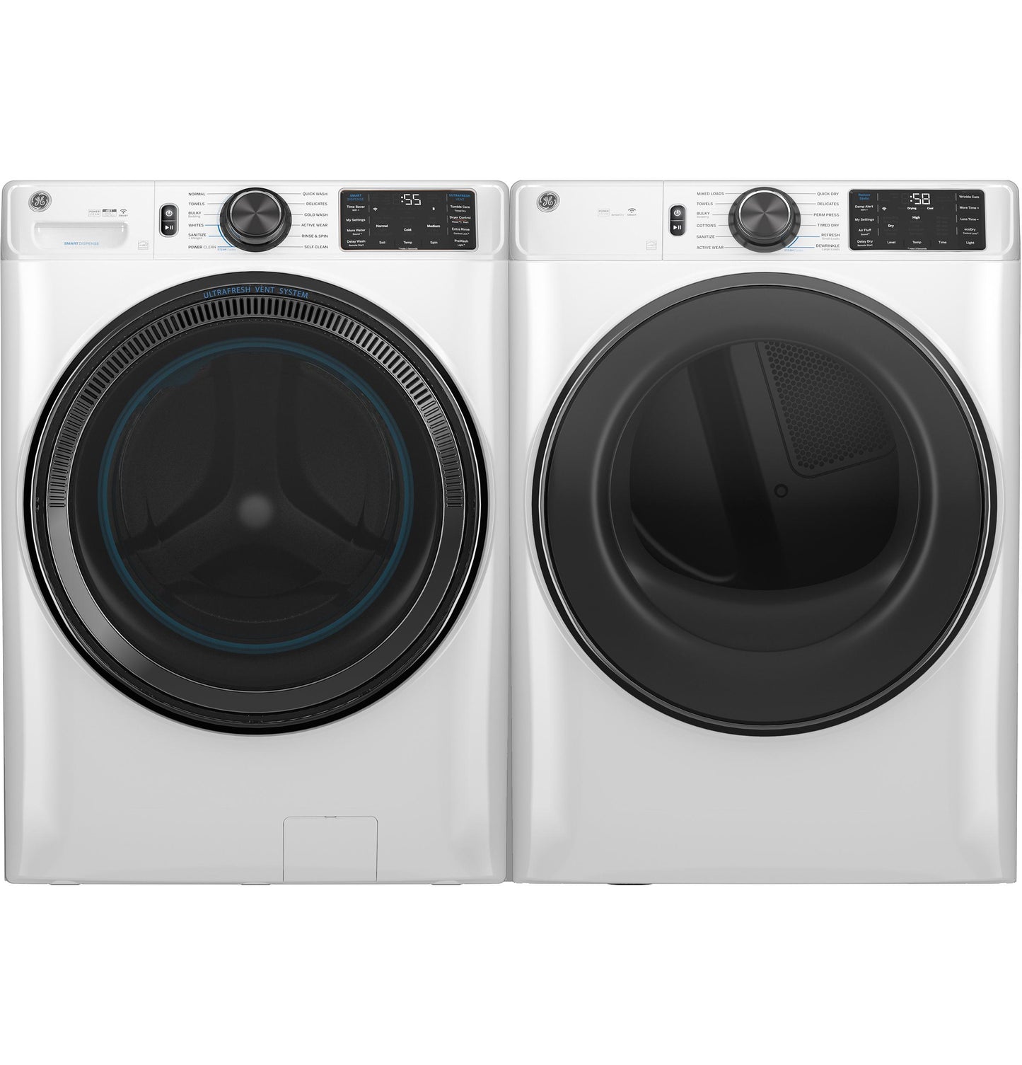 GE APPLIANCES GFD65GSSVWW GE(R) 7.8 cu. ft. Capacity Smart Front Load Gas Dryer with Steam and Sanitize Cycle - GFD65GSSVWW-KT